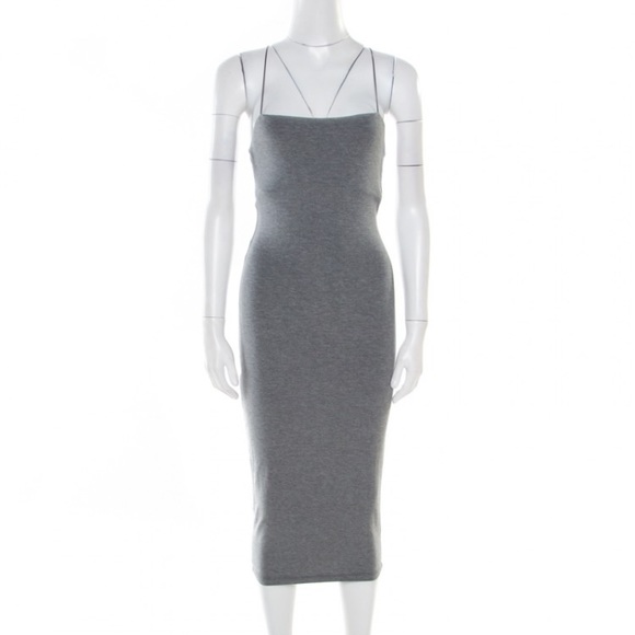 T By Alexander Wang Heather Grey Strappy Tank Dress - small NWOT - Picture 3 of 6